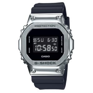 G-SHOCK Gショック ジーショック 5600 メタル カシオ CASIO デジタル 腕時計 ブラック シルバー GM-5600-1 逆輸入海外モデル