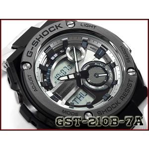 G-SHOCK Gショック Gスチール G-STEEL カシオ アナデジ メンズ 腕時計 ブラック ホワイト GST-210B-7A｜g-supply