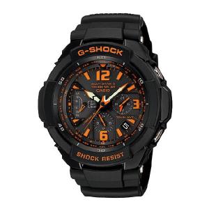 G-SHOCK Gショック ジーショック g-shock gショック スカイコックピット 電波ソーラー アナデジ ブラック オレンジ GW-3000B-1AJF｜g-supply