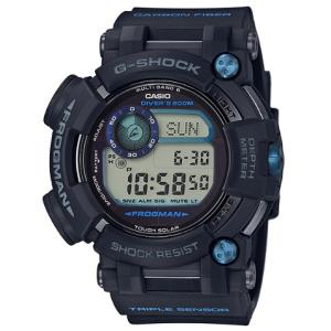 カシオ CASIO G-SHOCK カシオ Gショック MASTER OF G FROGMAN ISO規格200m 電波ソーラー デジタル 腕時計 ブラック ブルー GWF-D1000B-1JF 国内正規品｜g-supply