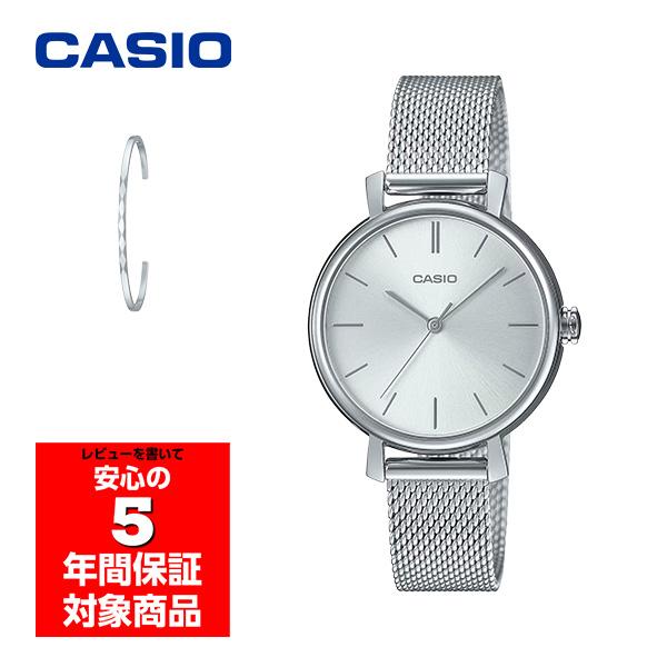 CASIO LTP-2024VM-7C 腕時計 レディース アナログ バングル付き シルバー アクセ...