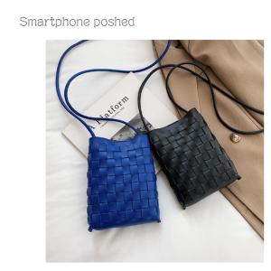 スマホポーチ 編み込み おしゃれ ショルダーポ...の詳細画像3