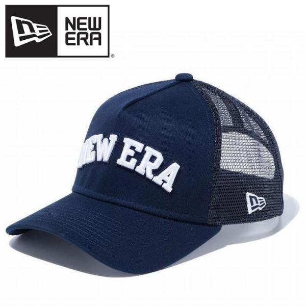 ニューエラ ゴルフ キャップ 9FORTY A-Frame トラッカー NEW ERA ネイビー×ホ...