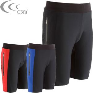 【在庫処分】【メール便対応】C3fit シースリーフィット インスパイアフィットハーフパンツ メンズ 3F58101｜g-zone