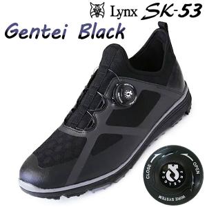 【期間限定】 数量限定品 リンクス SK-53 GENTEI BLACK スパイクレス ゴルフシューズ 2020モデル 19sbn