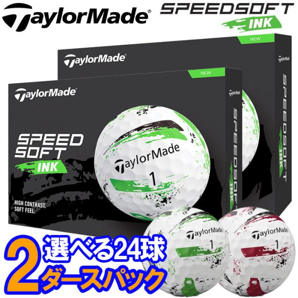 【期間限定】【2ダースセット】 テーラーメイド ゴルフ SPEED SOFT INK ゴルフボール ...