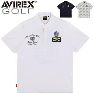 アヴィレックス ゴルフ エアプレイン ポロシャツ メンズ 春夏 ゴルフウェア AVG3S-AP14｜g-zone