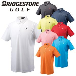 ブリヂストン ゴルフ 半袖 ボタンダウンシャツ メンズ ゴルフウェア 50G02A｜g-zone