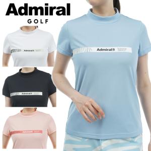 アドミラル ゴルフ ゼブラロゴ モックシャツ レディース 2024春夏ゴルフウェア ADLA426｜g-zone