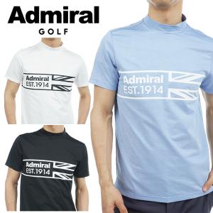 アドミラル ゴルフ ハーフUJプリント モックネックシャツ メンズ 春夏 ゴルフウェア ADMA333｜g-zone
