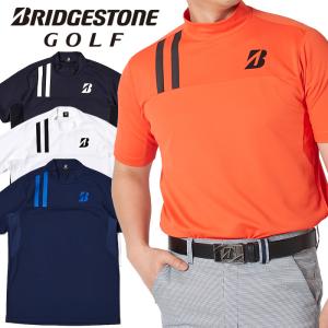 ブリヂストンゴルフ 半袖モックネックシャツ メンズ 2024春夏 ゴルフウェア AGM11A｜g-zone
