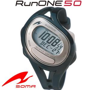 ソーマ SOMA ランニングウォッチ RunONE 50 ブラック/ピンクゴールド DWJ230002｜g-zone