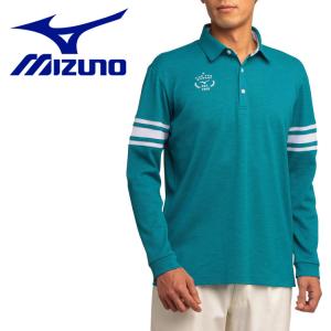 ミズノ ゴルフ ワンポイント長袖シャツ 大きいサイズ メンズ E2JA156225｜g-zone