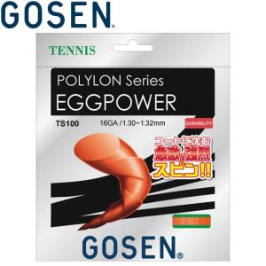ゴーセン 硬式テニスストリングス ガット ポリロン エッグパワー16ロール TS1002-BK｜g-zone