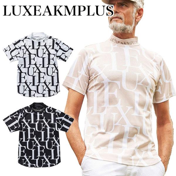 リュクスエイケイエムプラス ゴルフ オールオーバーパターン モックネック シャツ ALL-OVER ...