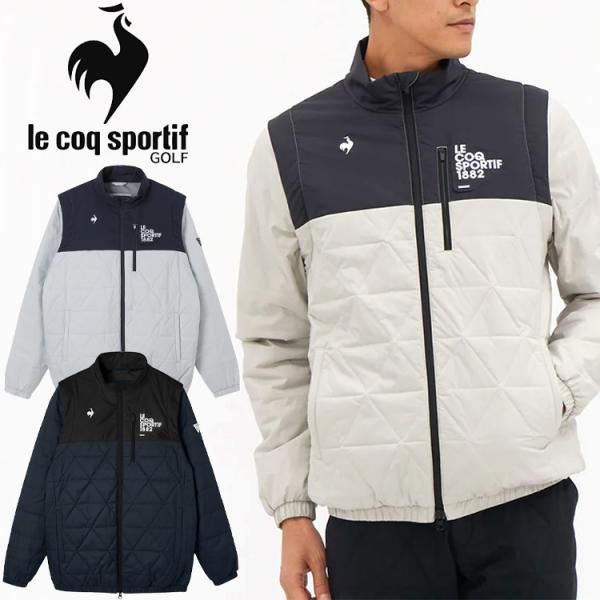 ルコックゴルフ ヒートナビ中わた2WAYブルゾン 袖取り外し可能 メンズ 2025秋冬 ゴルフウェア...
