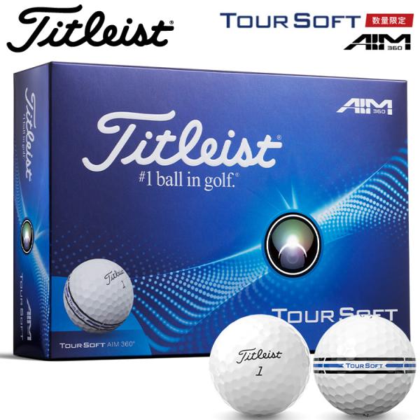 【数量限定品】タイトリスト ツアー ソフト AIM 360° ゴルフボール 1ダース 12球入り 2...
