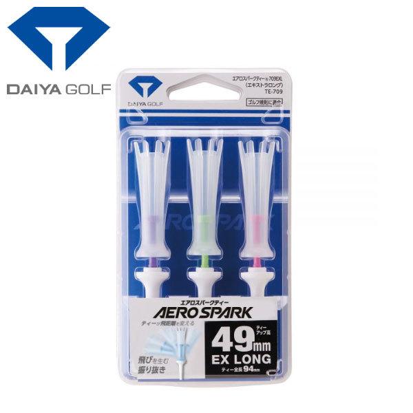 【メール便対応】ダイヤ ゴルフ エアロスパークティー 709EXL (3本入り) TE-709