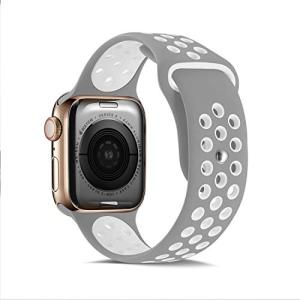 ZENGYQI コンパチブル Apple Watch バンド 38mm 42mm 40mm 44mm,ソフトシリコンバンド 通気性 スポーツシリコンストラッ