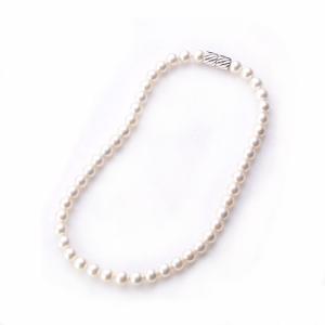 プチソワール (東京ソワール) 貝パール 磁石ネックレス 一連 長さ39cm 8mm珠 (5619896) 白の商品画像