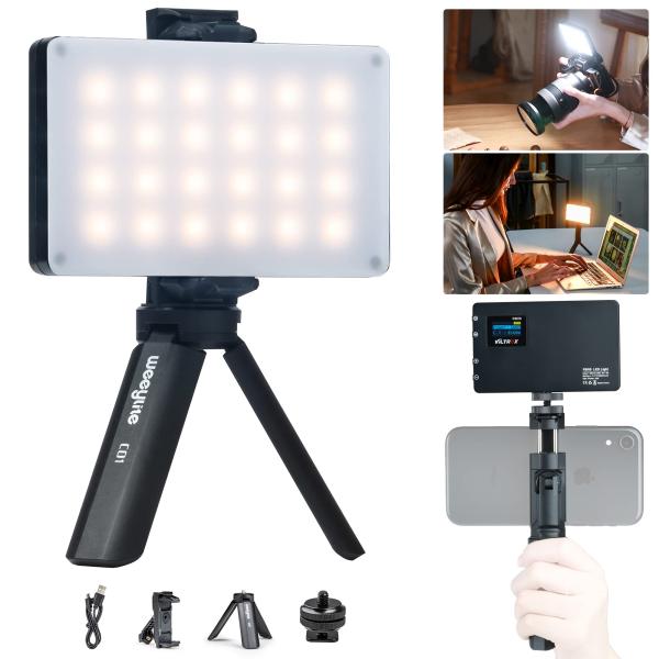 VILTROX 小型led撮影ライト アップグレード版 補助照明 ビデオライト 軽量 コンパクト ポ...