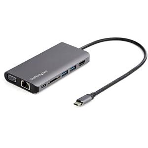 StarTech.com USB Type-Cマルチ変換アダプタ HDMIまたはVGA対応 100W PD/30cmホストケーブル/SDカードリーダ｜g2021