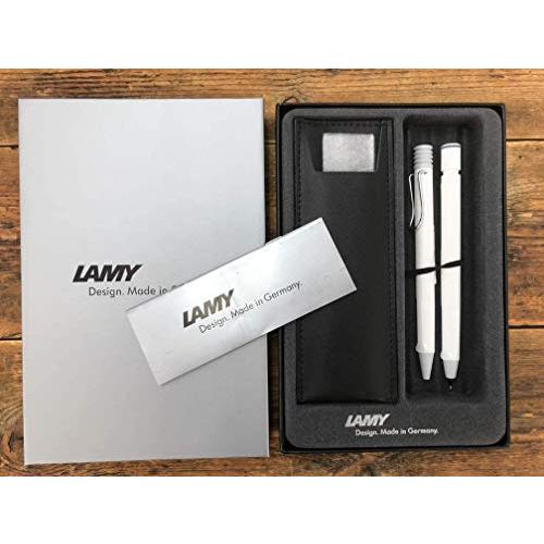 LAMY ラミー ボールペン シャープペン セット サファリ ホワイト レザーペンケース付き ギフト...