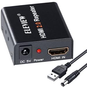 ELEVIEW HDMI 2.0 リピーター HDMIケーブルを延長/中継アダプター HDCP2.2 18Gbps 4K(60Hz)/20ｍ 1080｜g2021