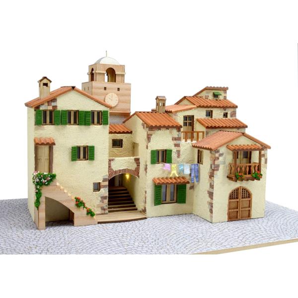 ウッディジョー 1/87 ヨーロッパの街並みシリーズ イタリア 組み立てキット 木製模型