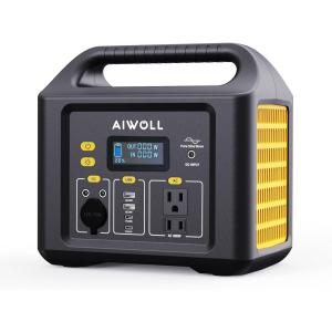 AIWOLL ポータブル電源 505Wh 出力600W (瞬間最大1200W) PD60W 純正弦波 ポータブルバッテリー AC/カー/ソーラーパネル｜g2021