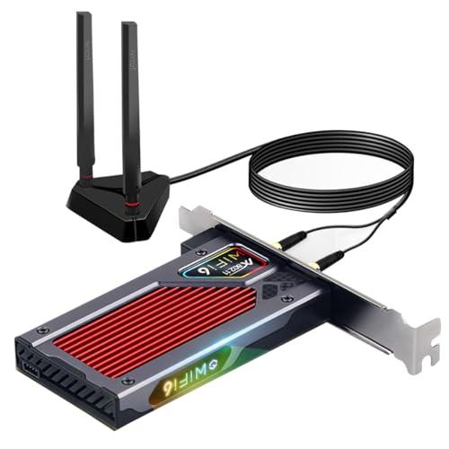 AX210NGWチップ WiFi6E 無線LANアダプタ ゲーム用 ネットワークカード BT5.2搭...