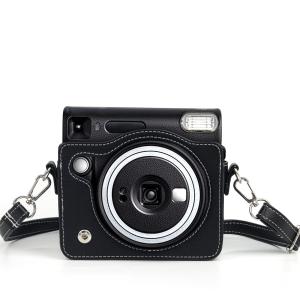 チェキフィルム SQ40カメラケース チェキ ケース instax SQUARE SQ40 専用 ショルダーストラップ付き 磁気スナップ付き PUレザ｜g2021