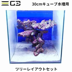 30cmキューブ水槽用 ライブロックレイアウト販売 ツリーレイアウトセット レプリカライブロック｜g3aqualab