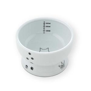 （まとめ）猫壱ハッピーダイニング 脚付ウォーターボウル 猫柄 シリコン付き（ペット用品）〔×30セット〕
