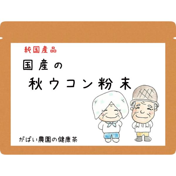 国産 秋ウコン粉末 100g 国産（福岡県産）栽培期間中農薬不使用 残留農薬・放射能検査済【粉末/う...