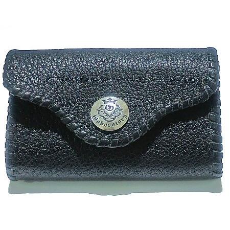 Buffalo Leather Coin &amp; Card Case (Black) [CC-18]