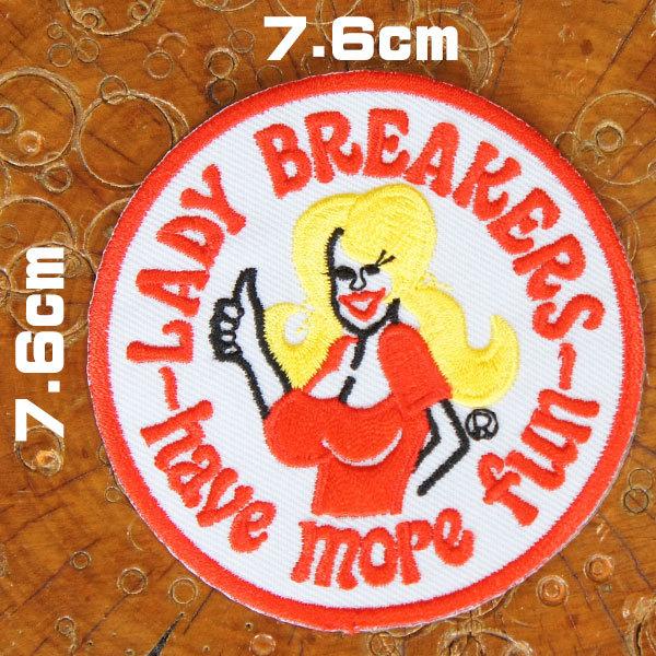 刺繍アイロンワッペン【LADY BREAKERS/レディーブレイカーズ】アメカジ セクシー ガール ...