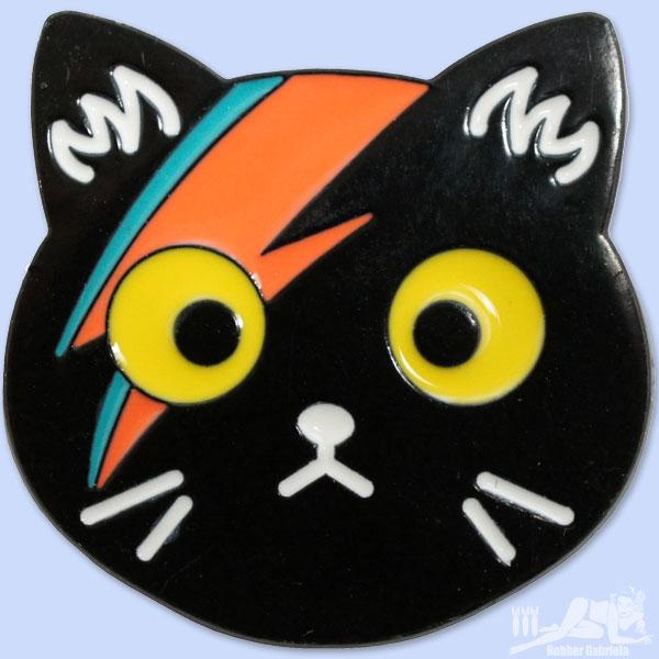 猫 ピンバッジ ピンズ ラペルピン【黒猫ロック】クロネコ パンク アート サブカルチャー ストリート...