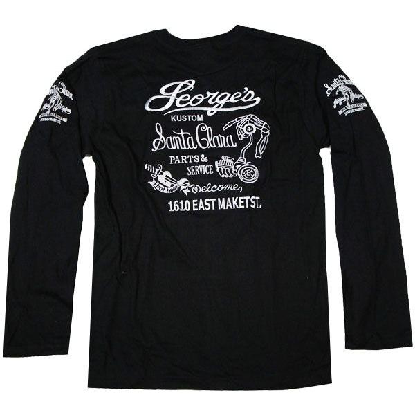 【SS】レディースSくらい タイトめ 新品 刺繍ロンT【ホット・ハート】(長袖Tシャツ)黒 綿100...