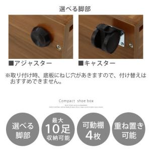 木製 下駄箱 5段 最大10足収納 両開き ロ...の詳細画像5