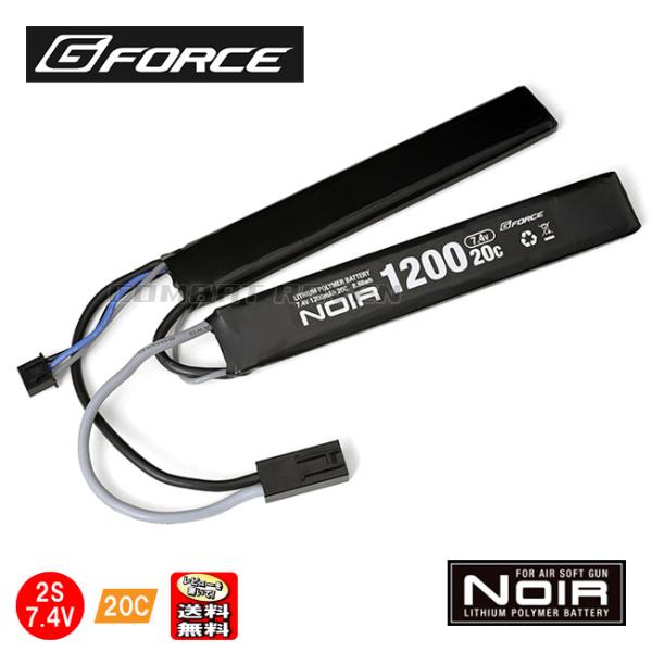 【G-FORCE】 Noir LiPo 7.4V 1200mAh 20C SOPMOD対応サドルパッ...