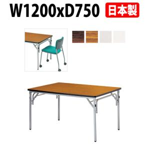 会議用テーブル 折りたたみ 軽量 長机 E-KT-1245SN W1200xD450xH700mm