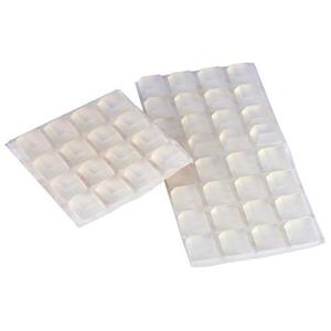 INCREWAY 64個 台形 戸当たりクッション 粘着 ソフトクッション 透明 緩衝 防振 滑り止 キズ防止  長さ20mm幅20mm 高さ 8mm