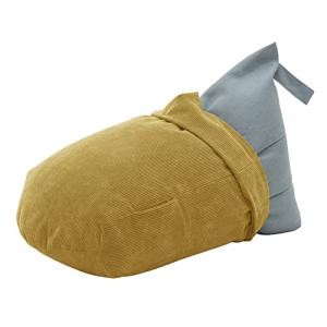 セルタン ビーズクッションカバー 三角クッション 専用 洗えるカバー コーデュロイイエロー Lサイズ D1035a-684Y