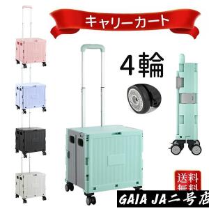 キャリーカート 折りたたみ 階段 ワゴン 台車 ショッピングカート 高齢者 容量40L アウトドア 大容量 耐荷重50kg キャスター付 フタ付