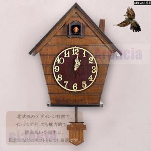 鳩時計 掛け時計 木製 振り子時計 壁掛け 北...の詳細画像2