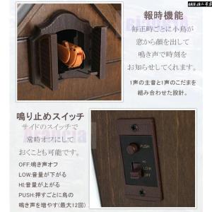 鳩時計 掛け時計 木製 振り子時計 壁掛け 北...の詳細画像3