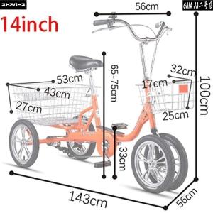 四輪自転車 トライククルーザーバイク、大人三輪...の詳細画像4