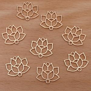 蓮の花のレジン枠 コーティング済み 10個入りの詳細画像3