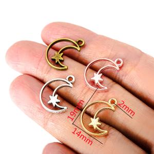 チャーム 月 星 合金 20個入りの詳細画像1